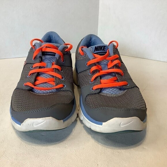 Women's Nike Flex Experience RN Running Shoes Size 8.5 Gray/Blue/Orange - Picture 4 of 9